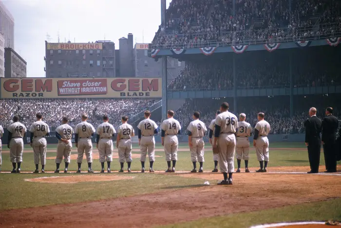 Brooklyn Dodgers at Yankee Stadium, 1955 (George Kalinsky/New-York Historical Society)